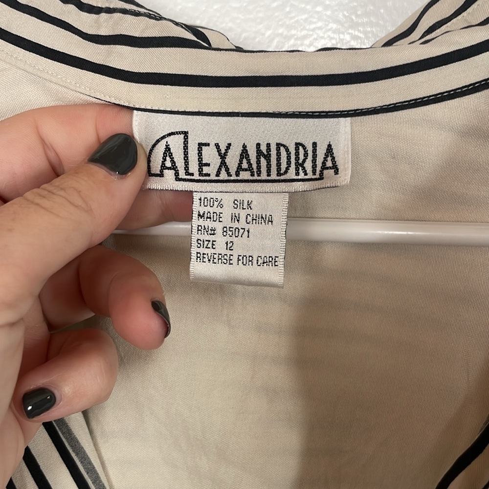 Vintage Alexandria 100% silk top size 12